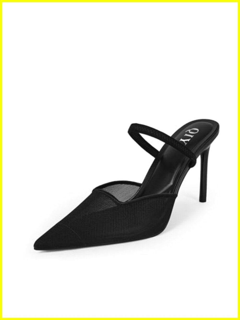 Women's Slingback Stiletto Pumps Pointed Toe High Heel Mules Mesh Slip On